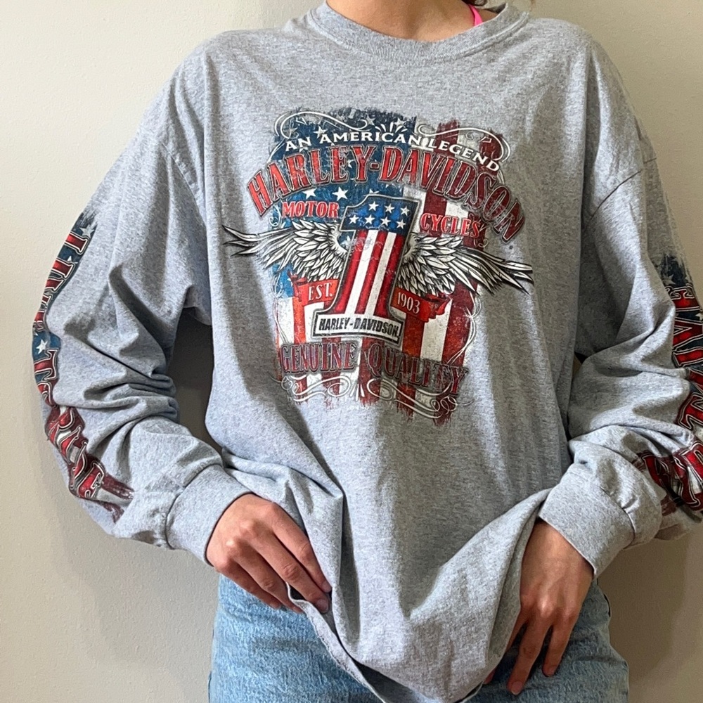 Grey Harley Davidson long sleeve